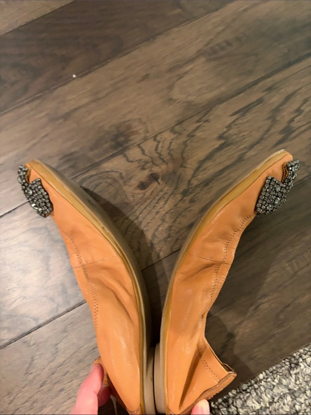 Tory Burch Eddie Camel Ballet Flats Sz 7.5